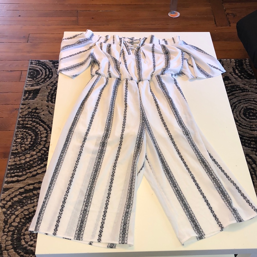 Charlotte Russe Off the Shoulder Jumpsuit